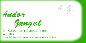 andor gangel business card